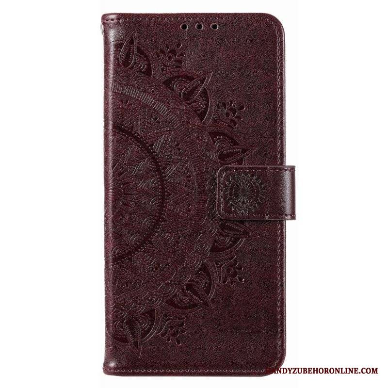 Etui Folio do Poco X4 Pro 5G Mandala Sun Ze Smyczą