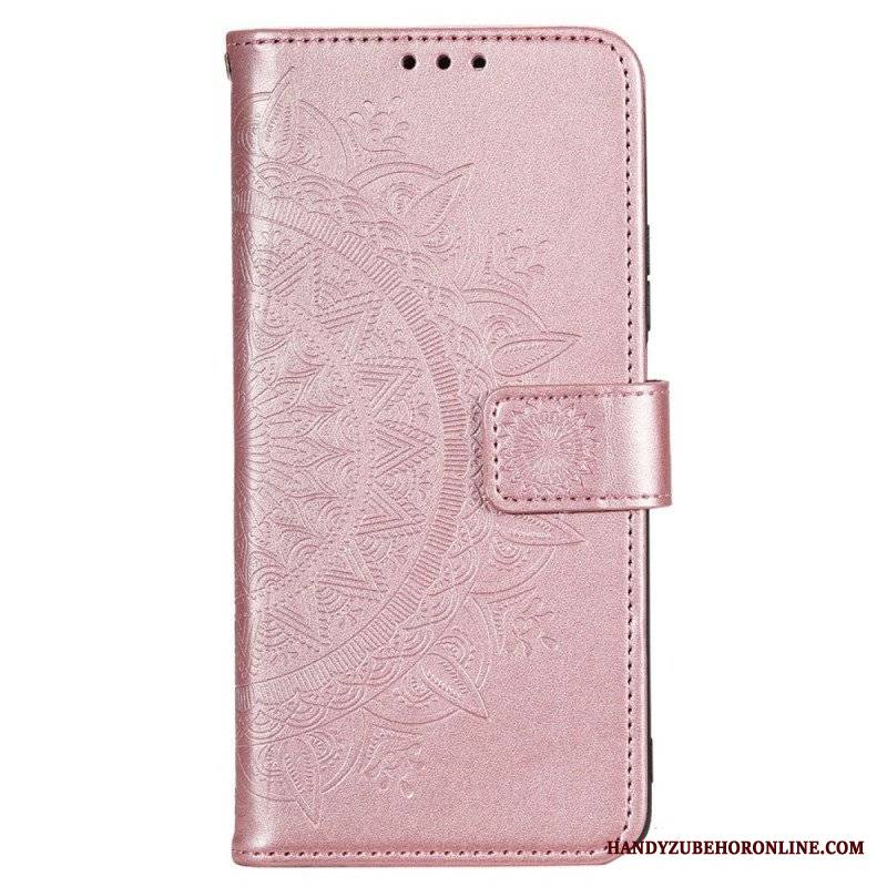 Etui Folio do Poco X4 Pro 5G Mandala Sun Ze Smyczą