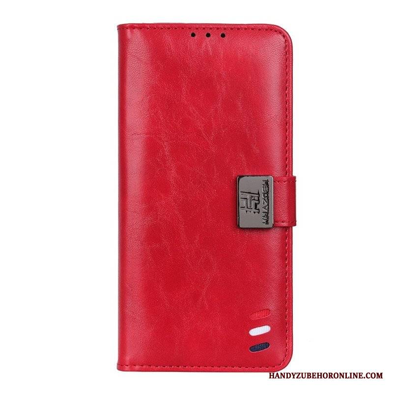 Etui Folio do Poco X4 Pro 5G Zapięcie Srebrne