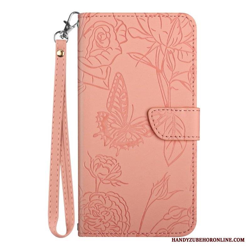 Etui Folio do Poco X5 5G Motyle I Smycz