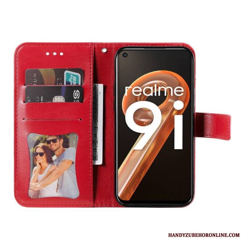 Etui Folio do Realme 9i Kwiaty Mandali