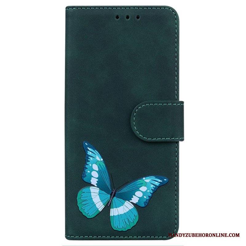 Etui Folio do Realme C31 Motyl Ze Sztucznej Skóry