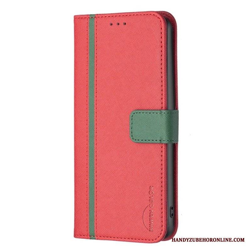 Etui Folio do Realme C35 Teksturowana Imitacja Skóry Binfen Kolor