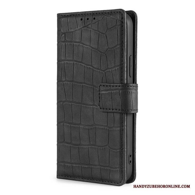 Etui Folio do Samsung Galaxy A13 5G / A04s Efekt Skóry Krokodyla