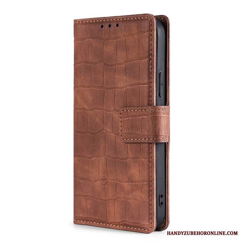 Etui Folio do Samsung Galaxy A13 5G / A04s Efekt Skóry Krokodyla