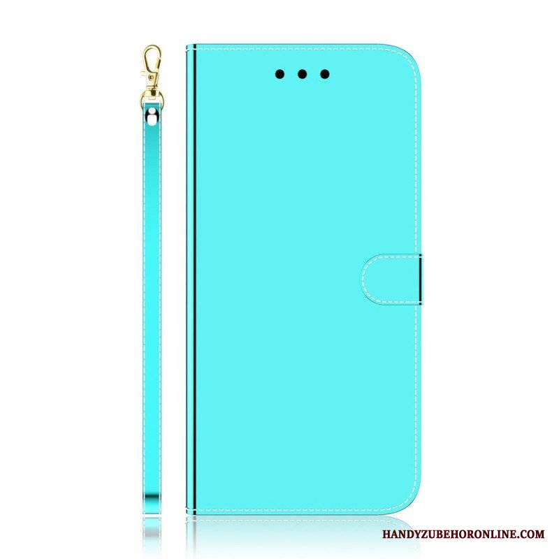 Etui Folio do Samsung Galaxy A13 5G / A04s Osłona Lusterka Ze Sztucznej Skóry