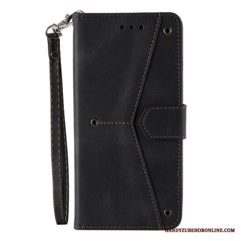 Etui Folio do Samsung Galaxy A13 5G / A04s Szwy W Dotyku