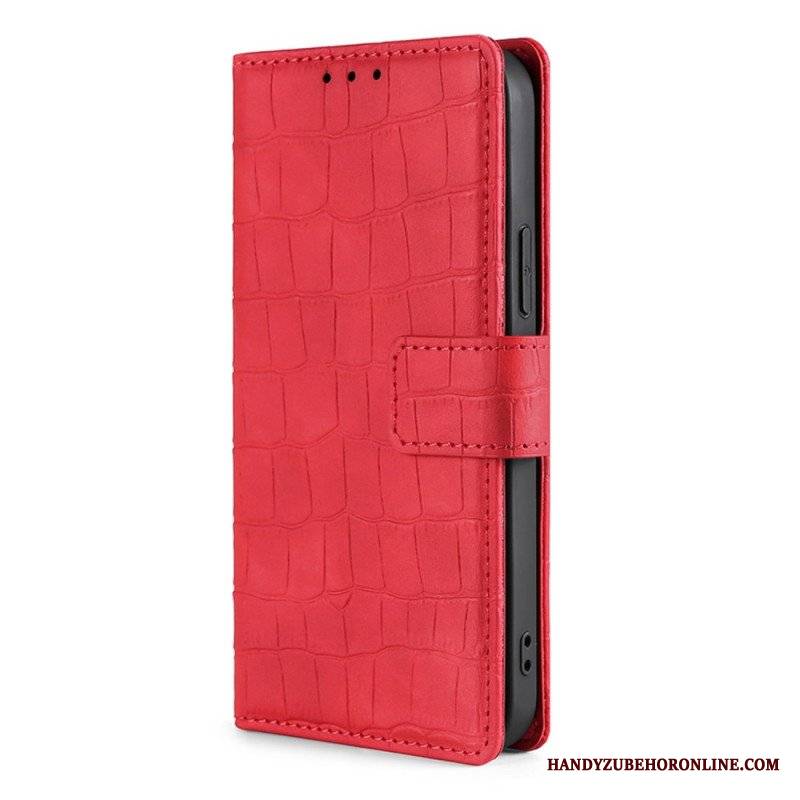 Etui Folio do Samsung Galaxy A13 Efekt Skóry Krokodyla