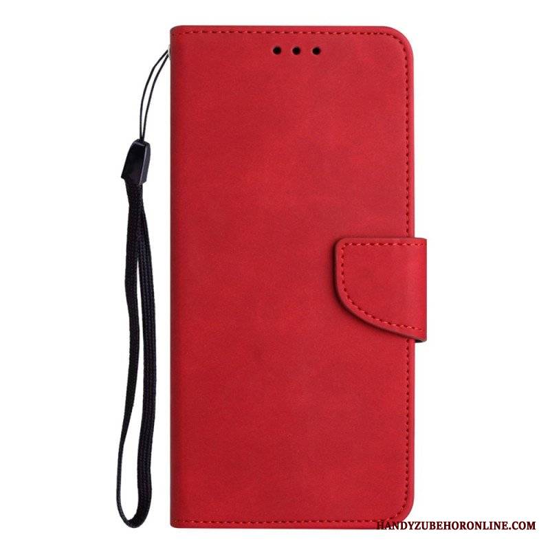 Etui Folio do Samsung Galaxy A13 z Łańcuch Styl Vintage Z Paskami