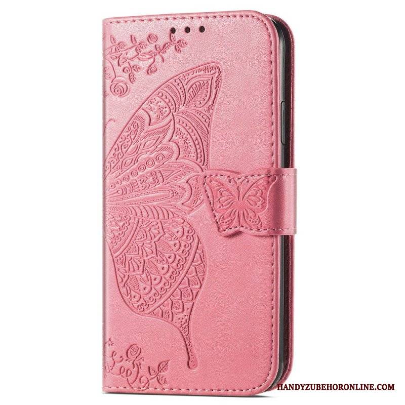 Etui Folio do Samsung Galaxy A14 / A14 5G Barokowy Motyl