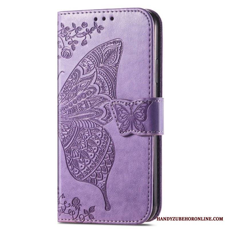 Etui Folio do Samsung Galaxy A14 / A14 5G Barokowy Motyl