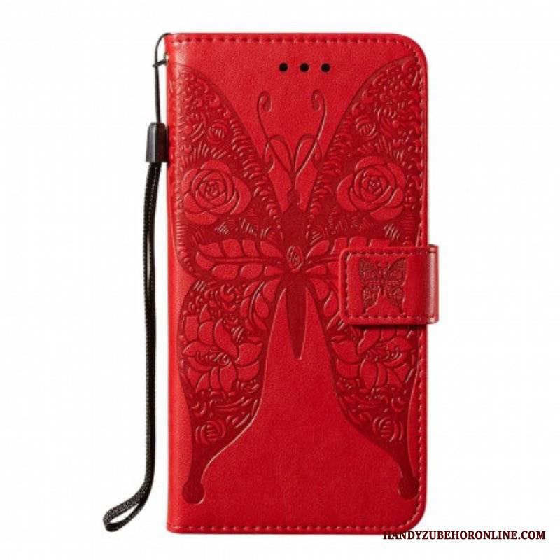 Etui Folio do Samsung Galaxy A52 4G / A52 5G / A52s 5G Motyl Kwiatowy Wzór