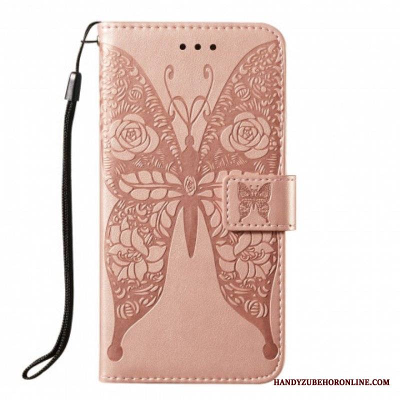 Etui Folio do Samsung Galaxy A52 4G / A52 5G / A52s 5G Motyl Kwiatowy Wzór