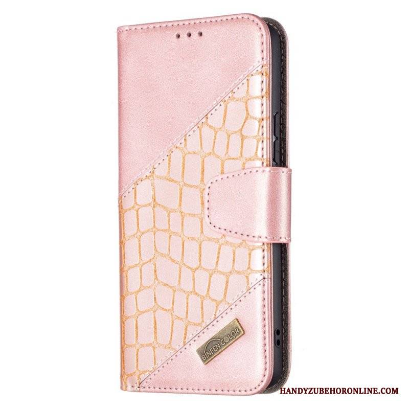 Etui Folio do Samsung Galaxy A53 5G Kolor Skóry Krokodyla Binfen