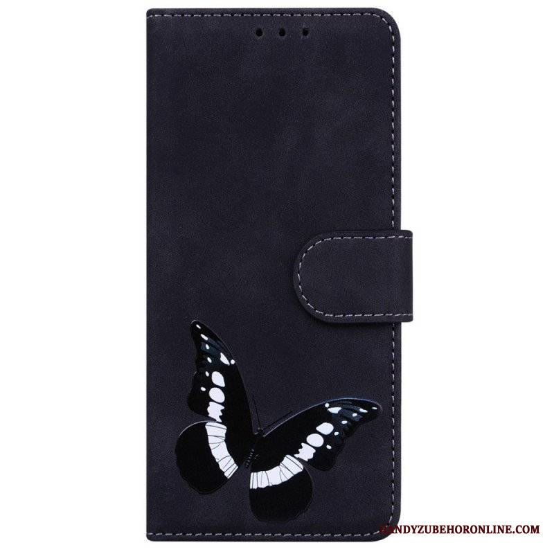 Etui Folio do Samsung Galaxy A53 5G Motyl Dotykający Skóry