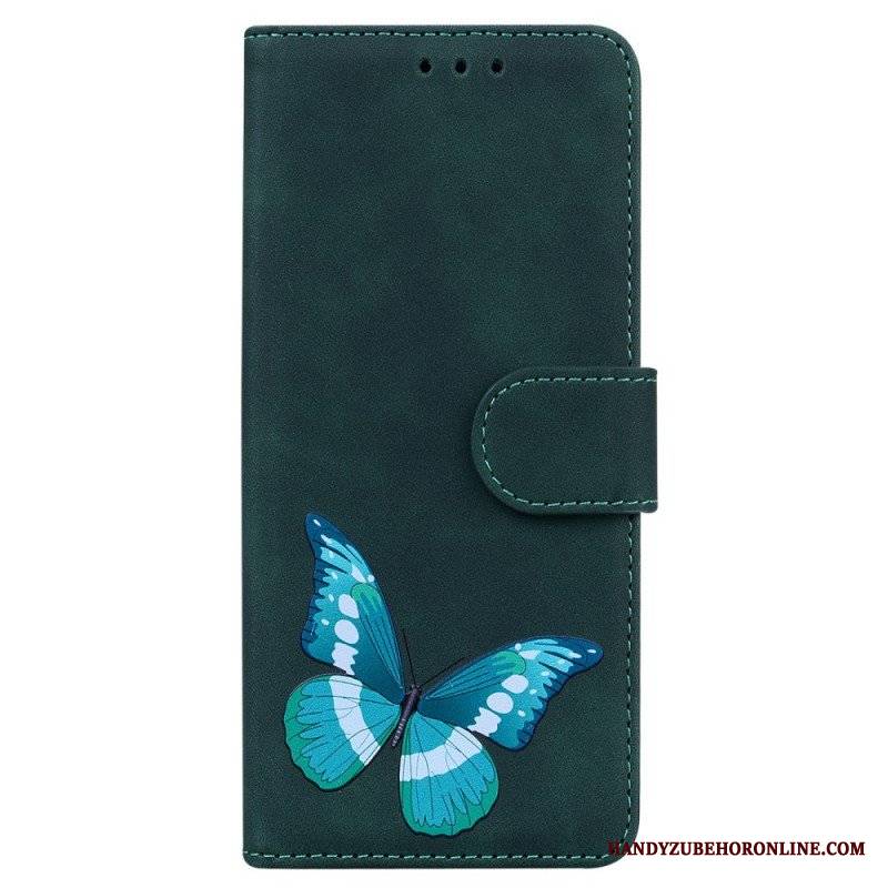 Etui Folio do Samsung Galaxy A53 5G Motyl Dotykający Skóry