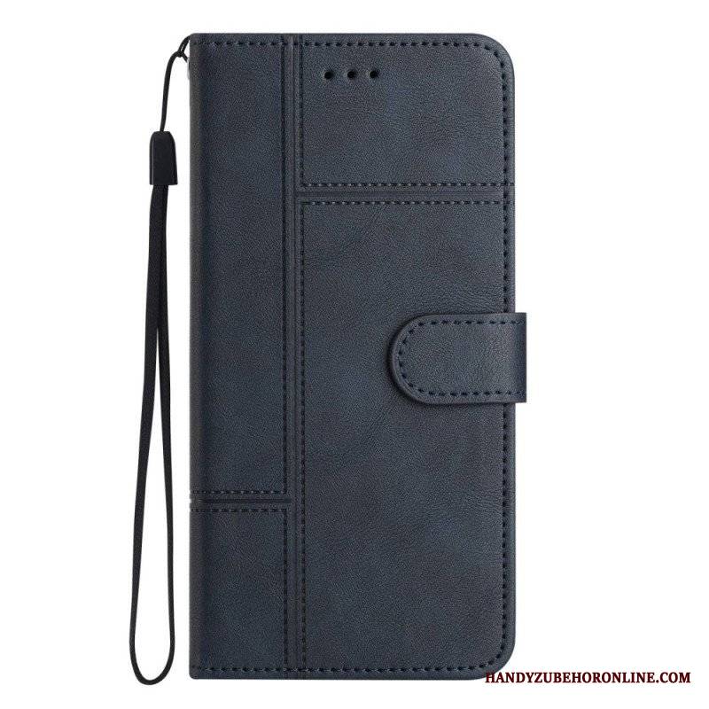 Etui Folio do Samsung Galaxy A53 5G z Łańcuch Biznes W Smyczy