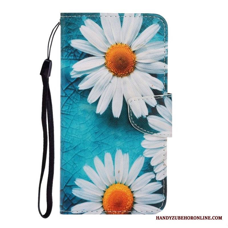 Etui Folio do Samsung Galaxy A54 5G z Łańcuch Czarny Pasek