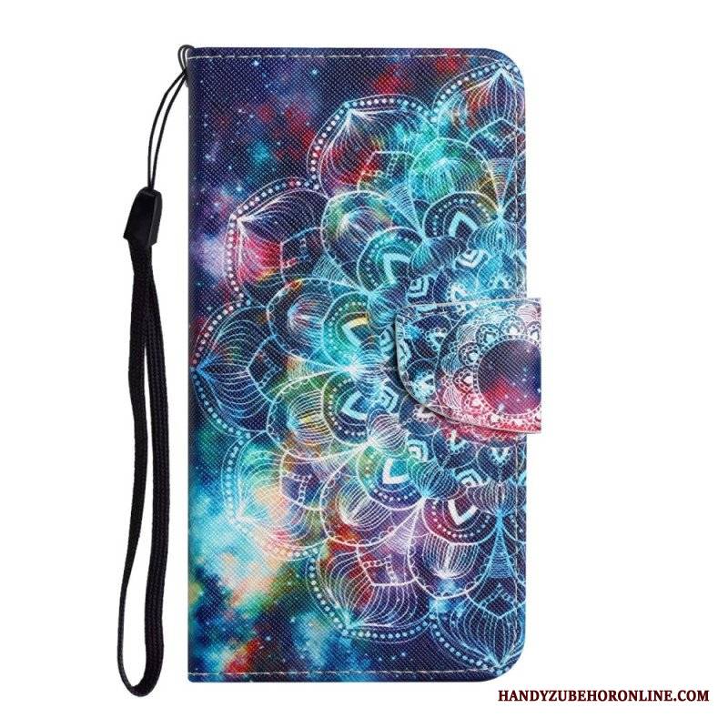 Etui Folio do Samsung Galaxy A54 5G z Łańcuch Paskowata Mandala