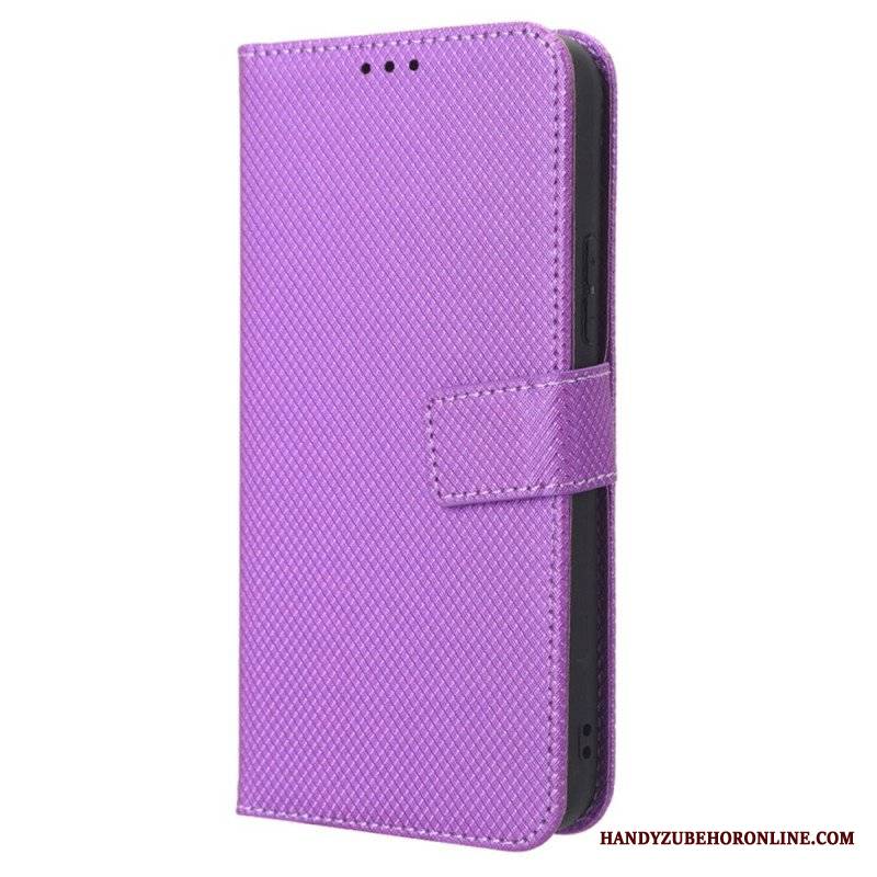 Etui Folio do Samsung Galaxy A54 5G z Łańcuch Styl Z Paskami