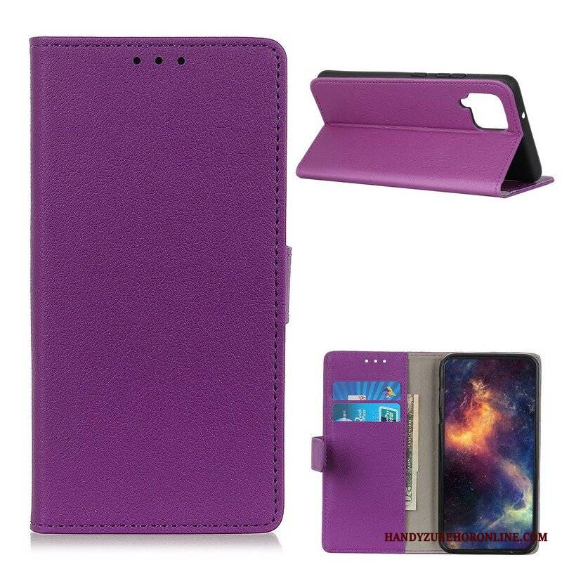 Etui Folio do Samsung Galaxy M12 / A12 Klasyczny Efekt Skóry