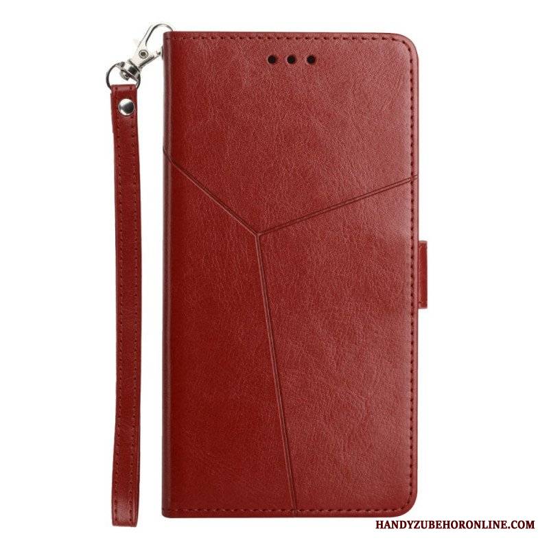 Etui Folio do Samsung Galaxy M12 / A12 Stylowa Skórzana Konstrukcja Geo Y