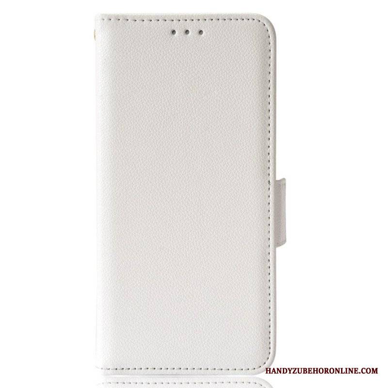 Etui Folio do Samsung Galaxy M13 Bardzo Cienka Sztuczna Skóra Liczi