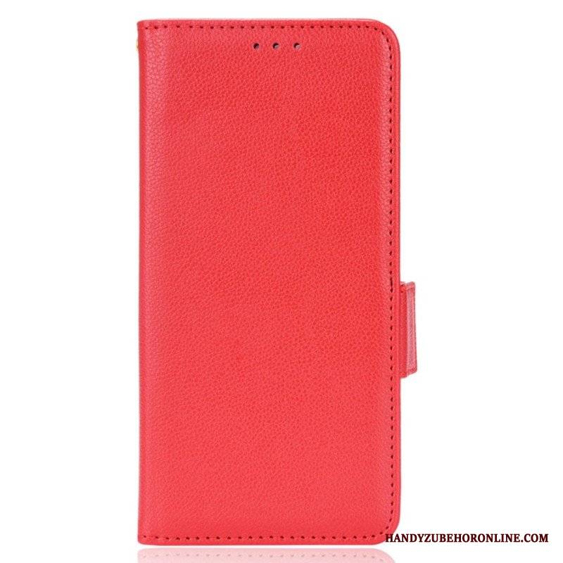 Etui Folio do Samsung Galaxy M13 Bardzo Cienka Sztuczna Skóra Liczi