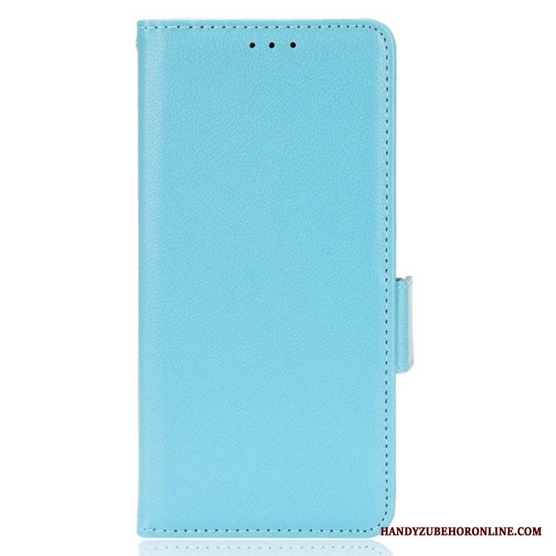 Etui Folio do Samsung Galaxy M13 Bardzo Cienka Sztuczna Skóra Liczi