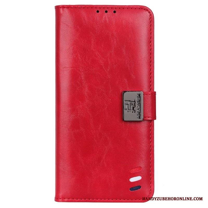 Etui Folio do Samsung Galaxy M13 Trójkolorowe Srebrne Zapięcie