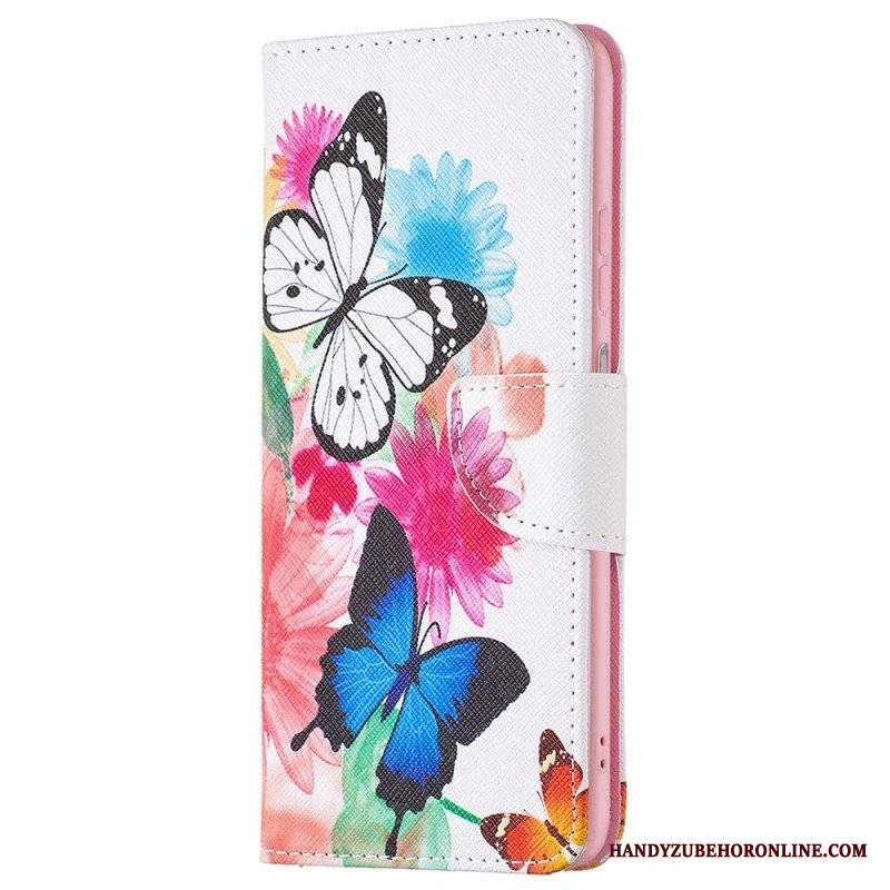 Etui Folio do Samsung Galaxy M23 5G Akwarela Motyle