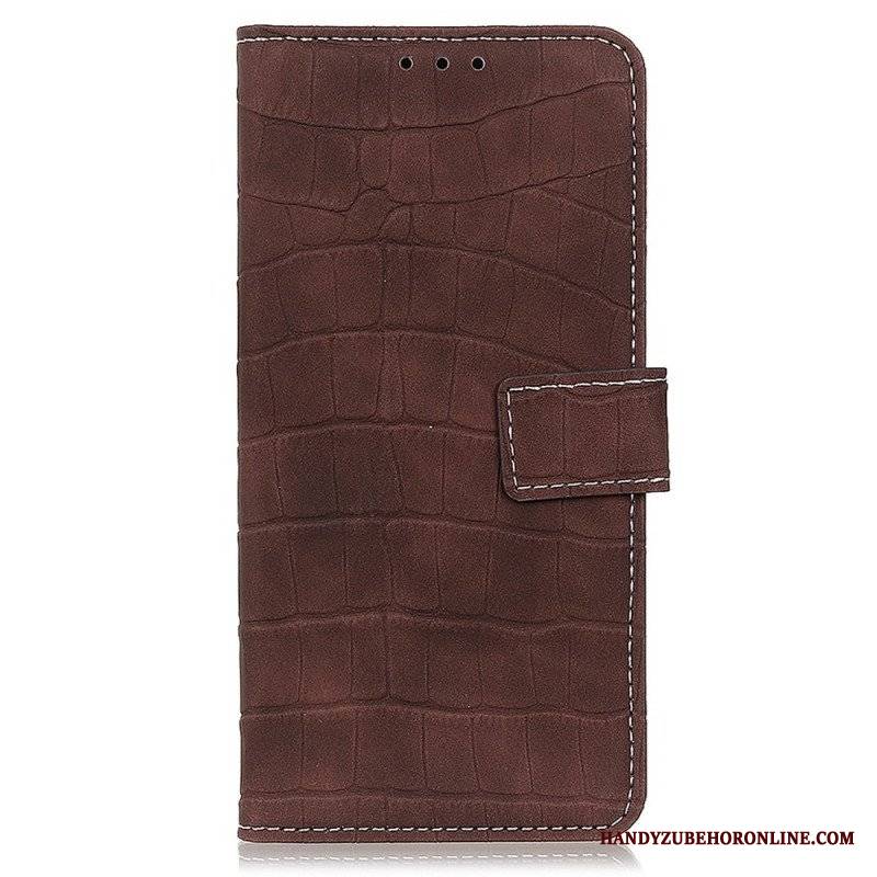 Etui Folio do Samsung Galaxy M33 5G Efekt Skóry Krokodyla