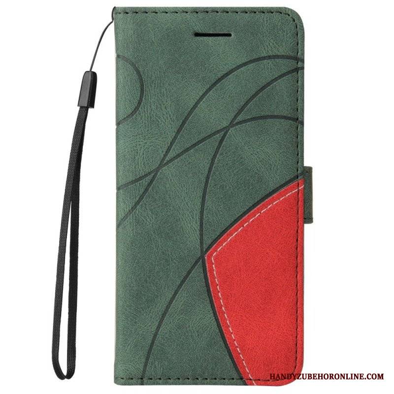 Etui Folio do Samsung Galaxy M52 5G z Łańcuch Linia Tuszu Do Smyczy