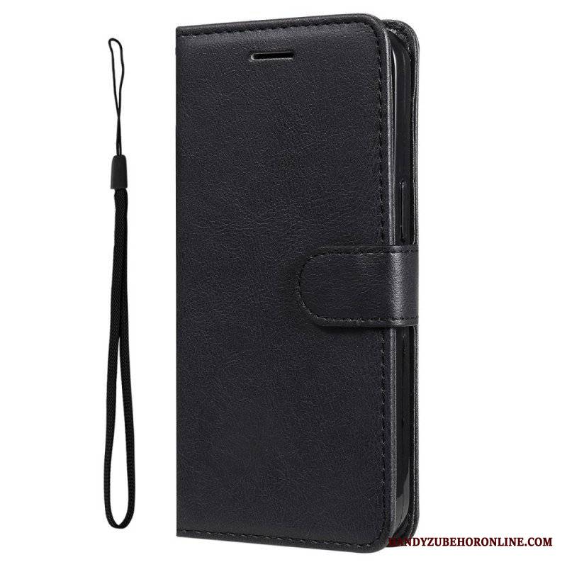 Etui Folio do Samsung Galaxy M52 5G z Łańcuch Paskowata Matowa Skóra