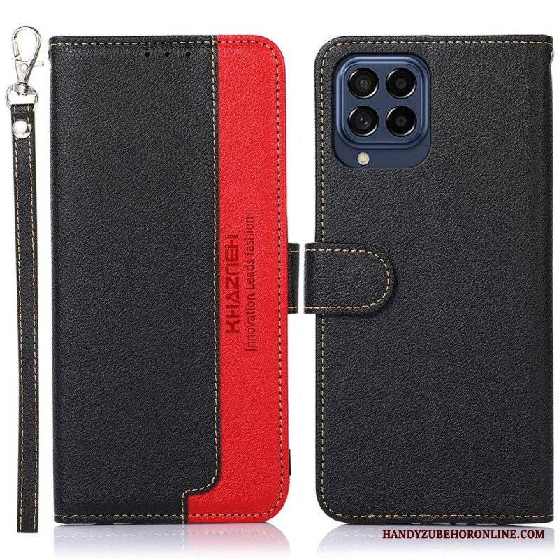 Etui Folio do Samsung Galaxy M53 5G Rfid Khazneh W Stylu Liczi