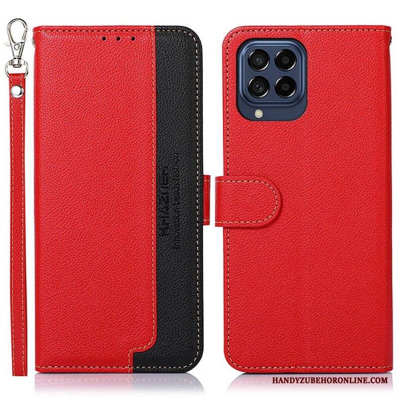 Etui Folio do Samsung Galaxy M53 5G Rfid Khazneh W Stylu Liczi