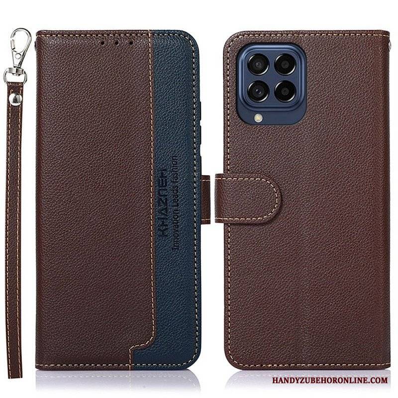 Etui Folio do Samsung Galaxy M53 5G Rfid Khazneh W Stylu Liczi