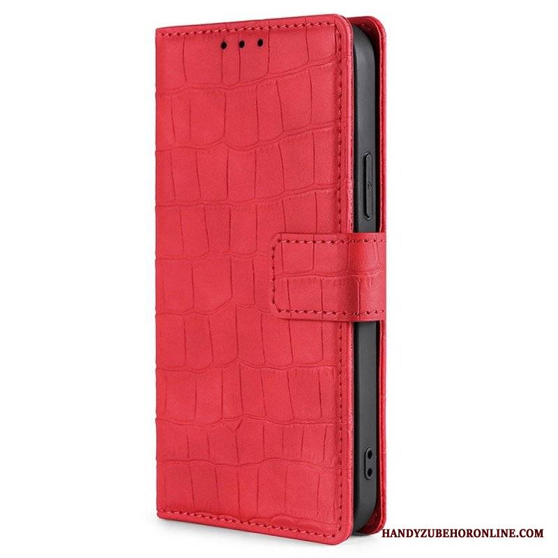 Etui Folio do Samsung Galaxy M53 5G Styl Skóry Krokodyla