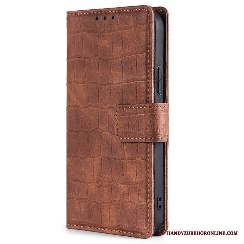 Etui Folio do Samsung Galaxy M53 5G Styl Skóry Krokodyla