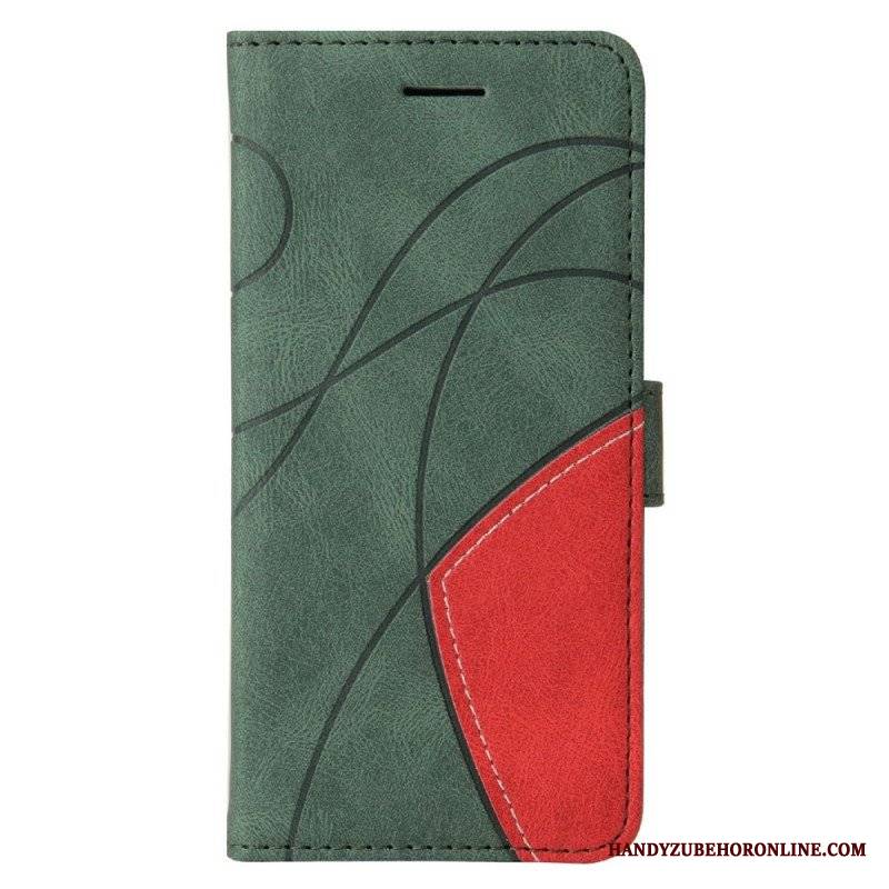 Etui Folio do Samsung Galaxy M53 5G z Łańcuch Dwukolorowy Pasek