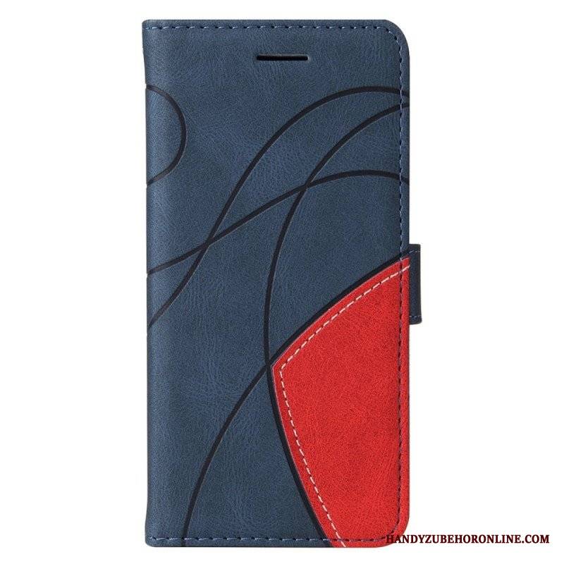 Etui Folio do Samsung Galaxy M53 5G z Łańcuch Dwukolorowy Pasek