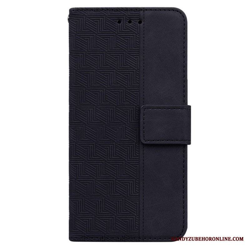 Etui Folio do Samsung Galaxy M53 5G z Łańcuch Pasiasty Wzór