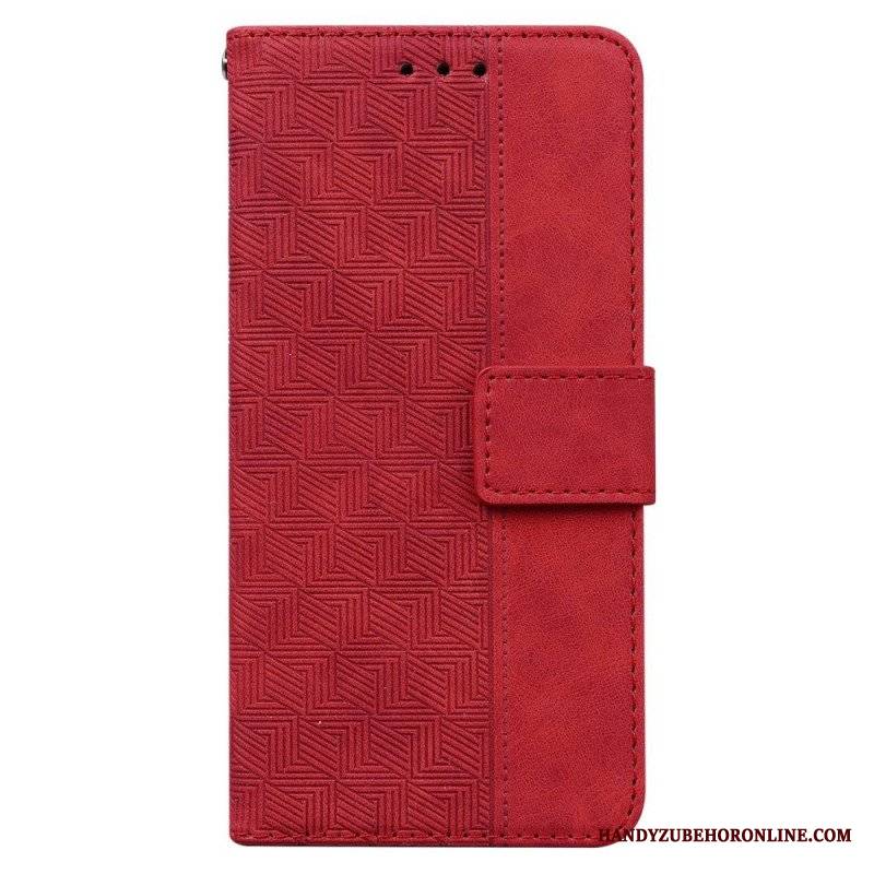 Etui Folio do Samsung Galaxy M53 5G z Łańcuch Pasiasty Wzór