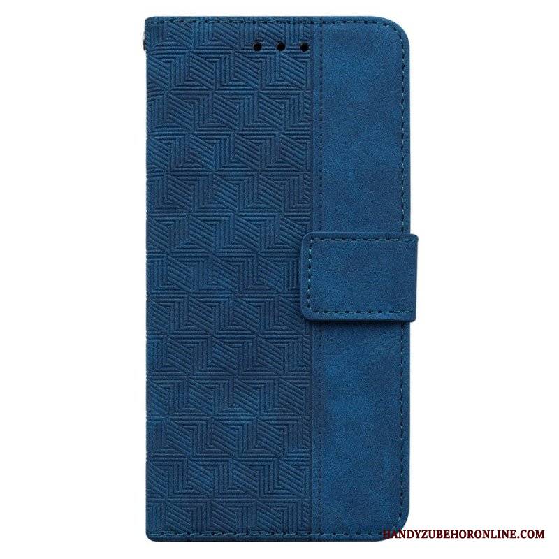 Etui Folio do Samsung Galaxy M53 5G z Łańcuch Pasiasty Wzór