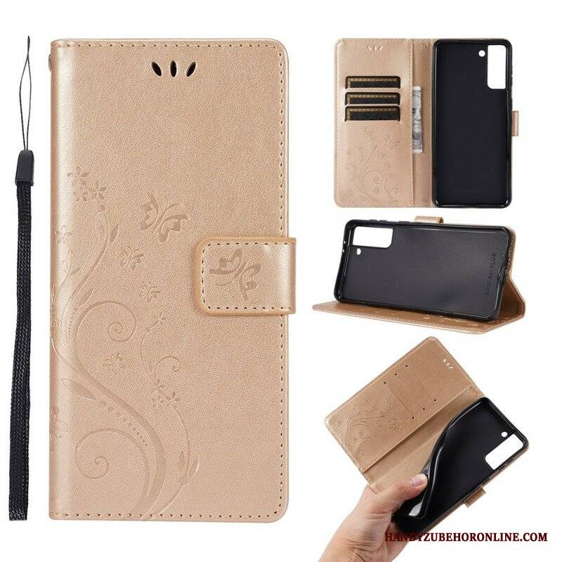 Etui Folio do Samsung Galaxy S21 Plus 5G Motyle Na Wietrze