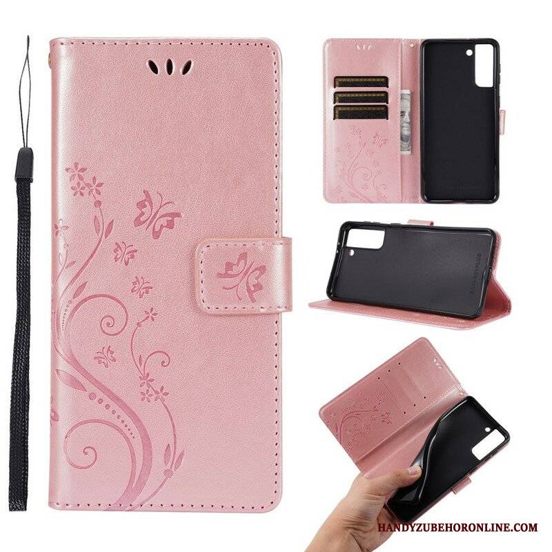 Etui Folio do Samsung Galaxy S21 Plus 5G Motyle Na Wietrze