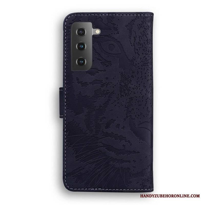 Etui Folio do Samsung Galaxy S21 Plus 5G Nadruk Twarzy Tygrysa