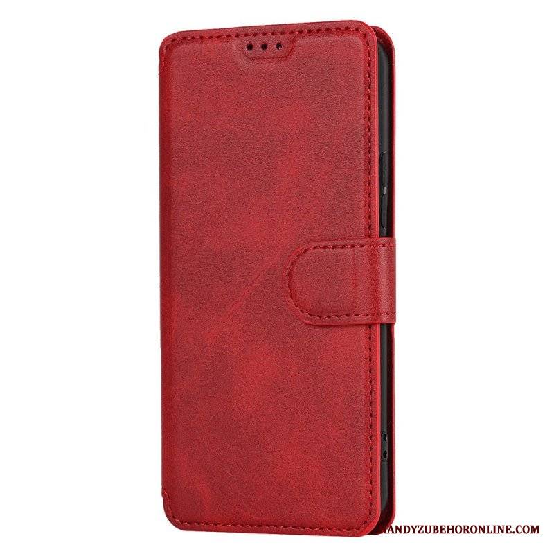 Etui Folio do Samsung Galaxy S22 5G Efekt Matowej Skóry W Stylu Vintage