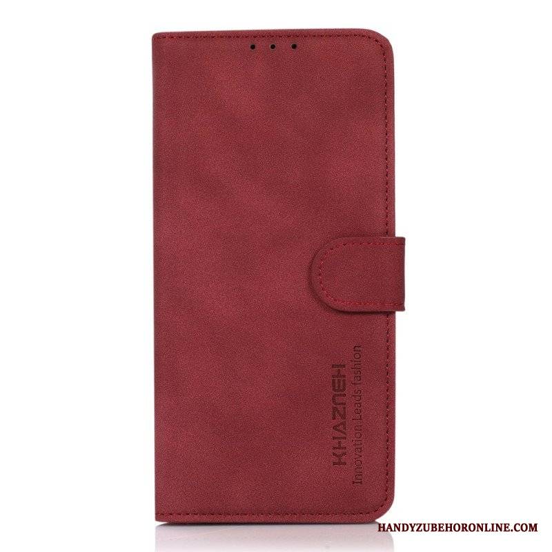 Etui Folio do Samsung Galaxy S22 5G Efekt Teksturowanej Skóry Khazneh