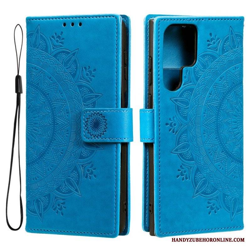 Etui Folio do Samsung Galaxy S22 Ultra 5G Mandala Słońca